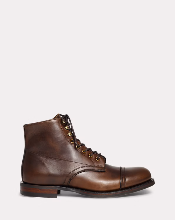 Hand-Burnished Leather Boot