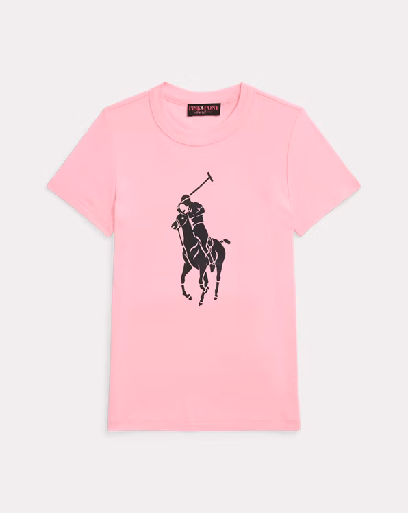Pink Pony Cotton Rib-knit Tee