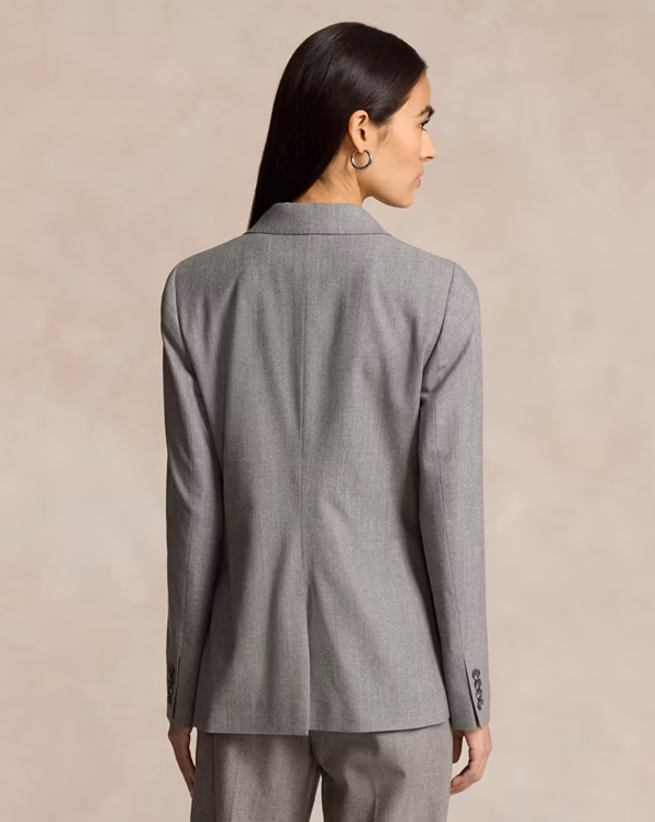 Stretch-Wool Flannel Blazer