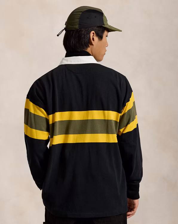 Classic Fit Striped Jersey Rugby Shirt