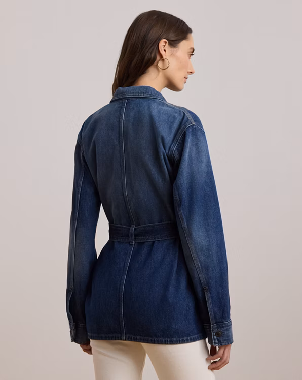 Belted Denim Shirt Jacket