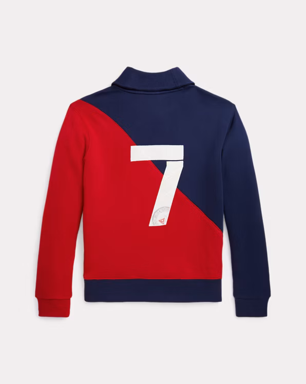 Nautical-Inspired Fleece Sweatshirt