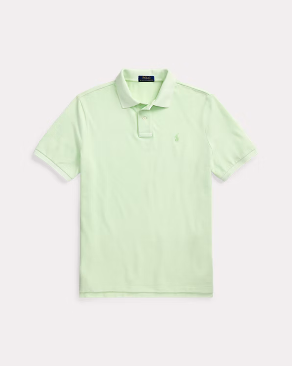 Custom Slim Mineral-Dyed Mesh Polo Shirt