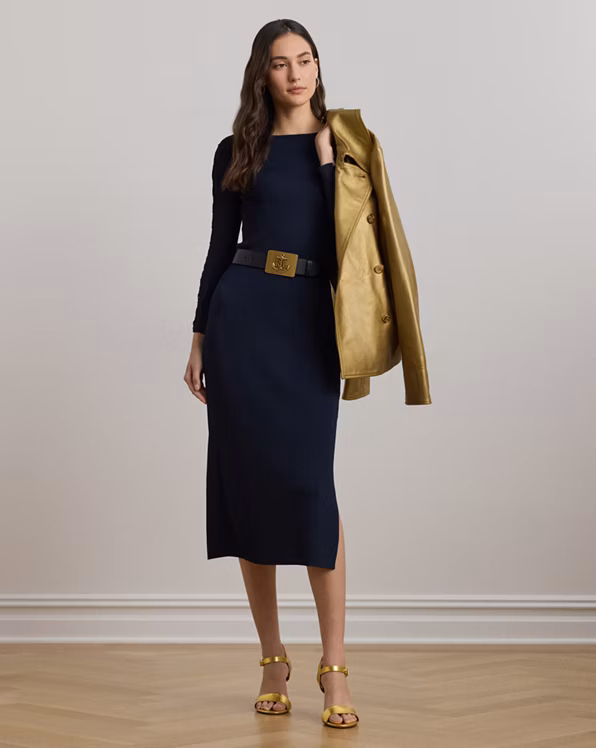 Rib-Knit Boatneck Jumper