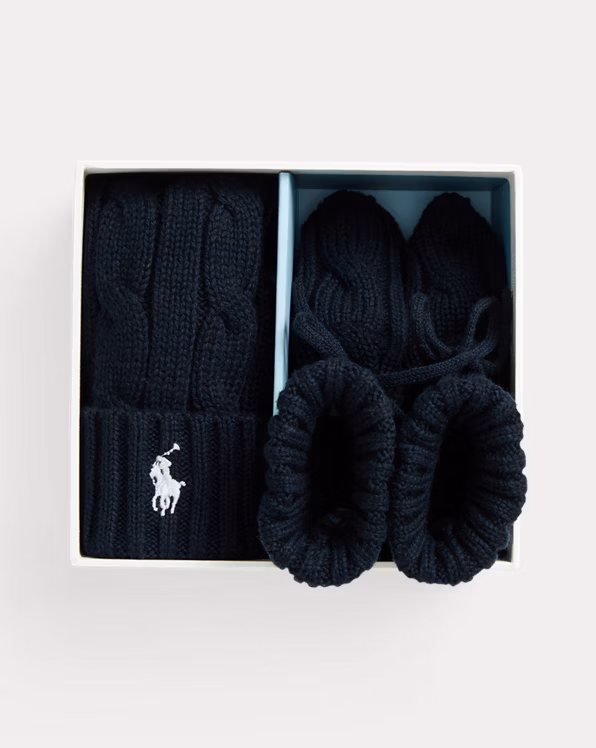 Cotton Beanie & Bootie Set