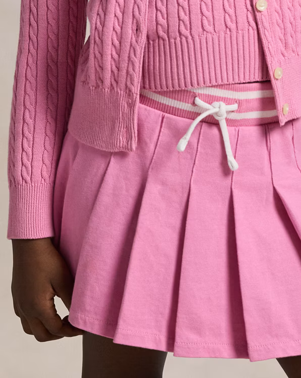 Pleated Cotton Jersey Skort