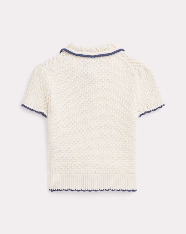 Pointelle-Knit Cotton Cardigan