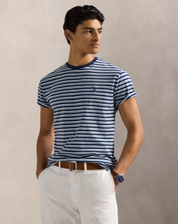 Classic Fit Striped Jersey T-Shirt