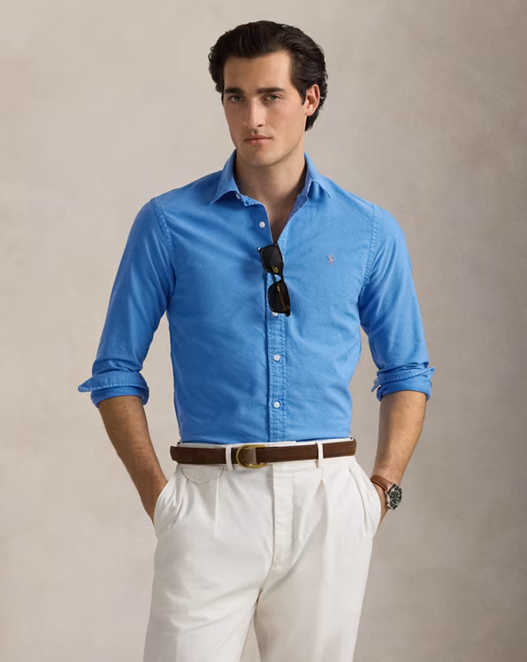 Slim Fit Garment-Dyed Oxford Shirt