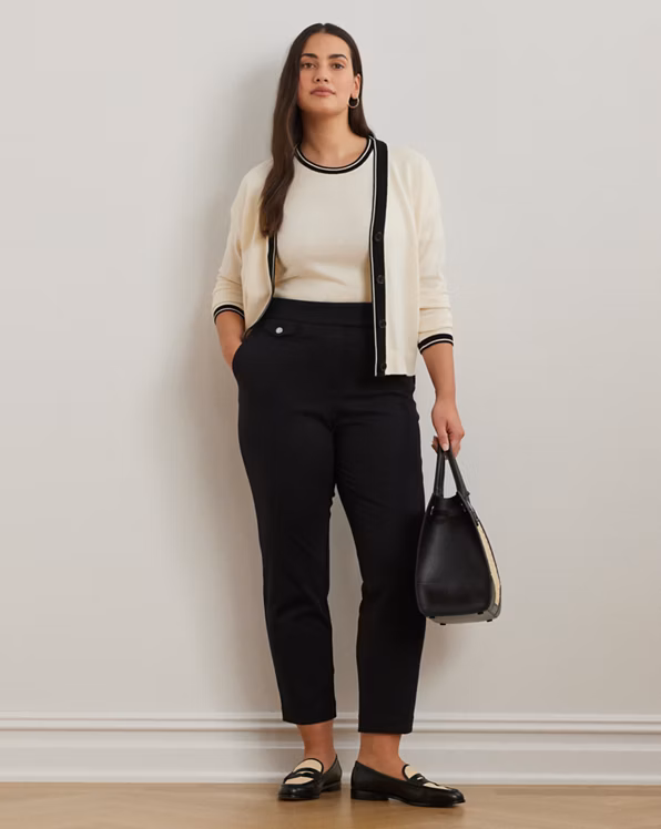 Two-Tone Short-Sleeve Jumper