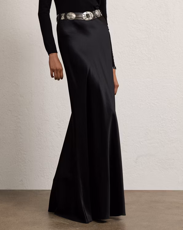 Masina Stretch Satin Skirt