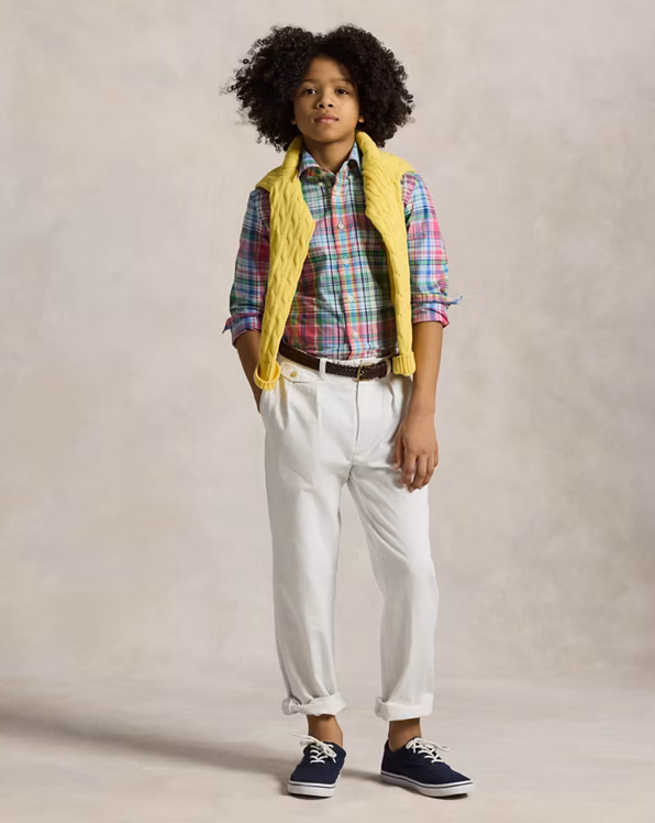 Plaid Cotton Poplin Shirt