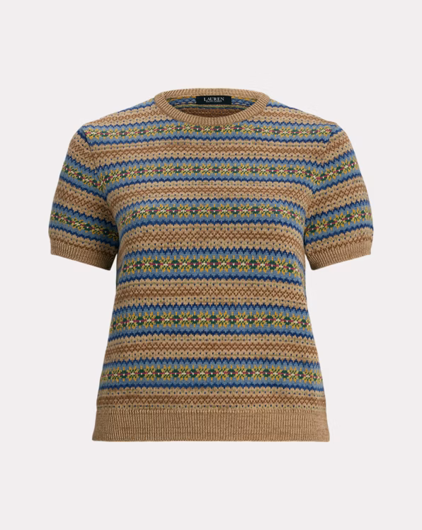 Fair Isle Short-Sleeve Jumper