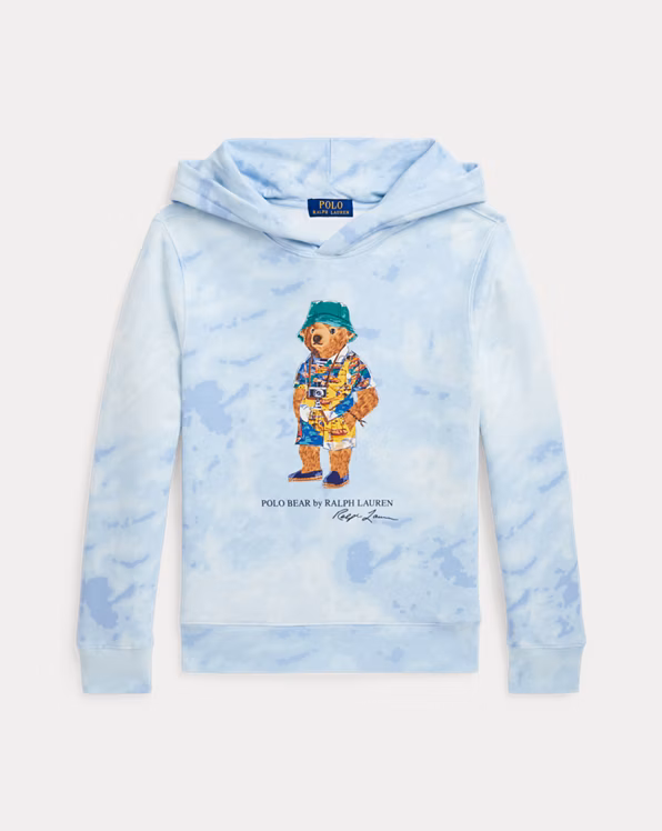 Polo Bear Cloud-Print Terry Hoodie