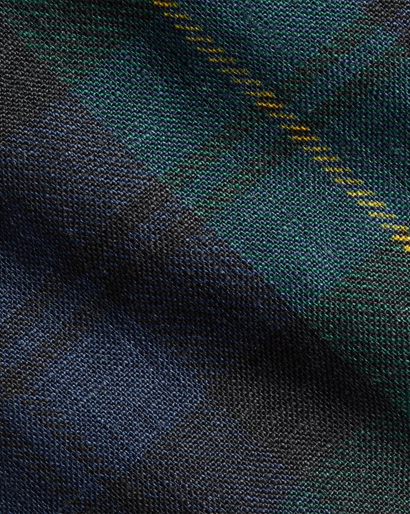 Plaid-Print Linen Tie