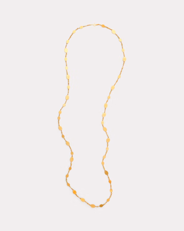 Long Beaded Hematite Necklace