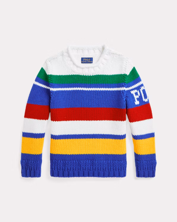 Logo Striped Cotton Jumper