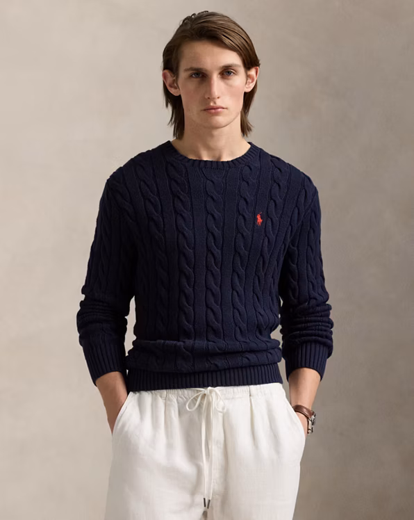Cable-Knit Cotton Jumper