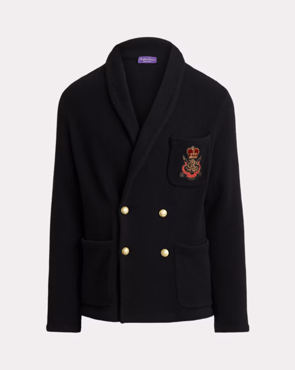 Bullion-Patch Cashmere Blazer Cardigan