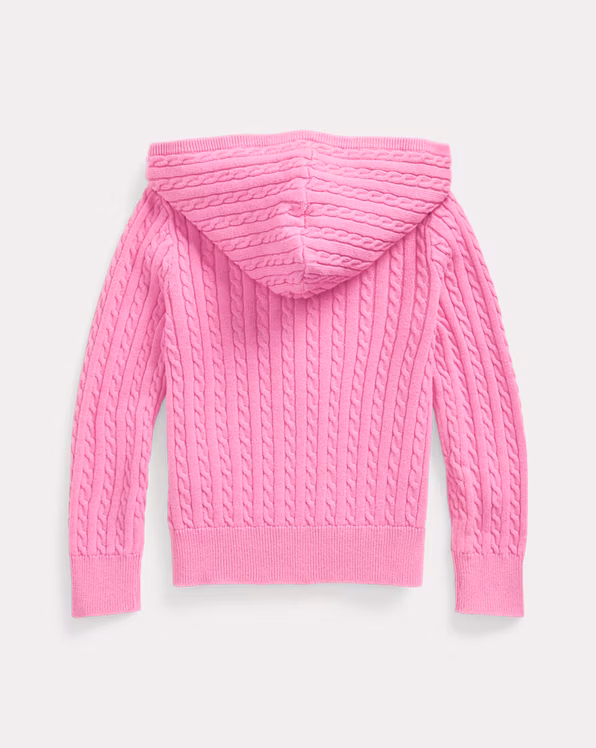 Mini-Cable Cotton Full-Zip Hoodie