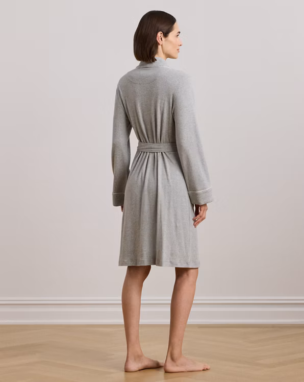 Quilted Shawl-Collar Robe