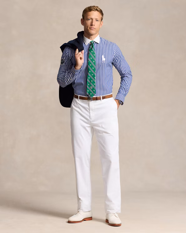 Wimbledon Striped Stretch Twill Shirt