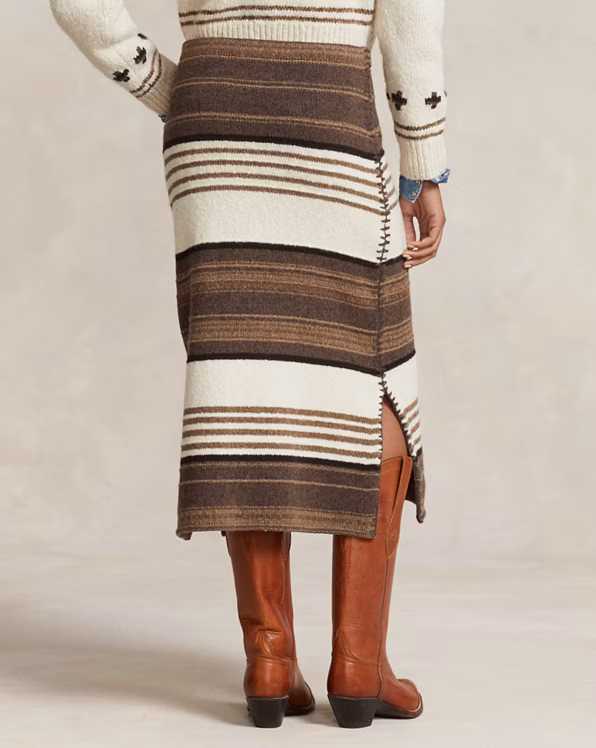 PRL x Naiomi Glasses Wool-Blend Skirt