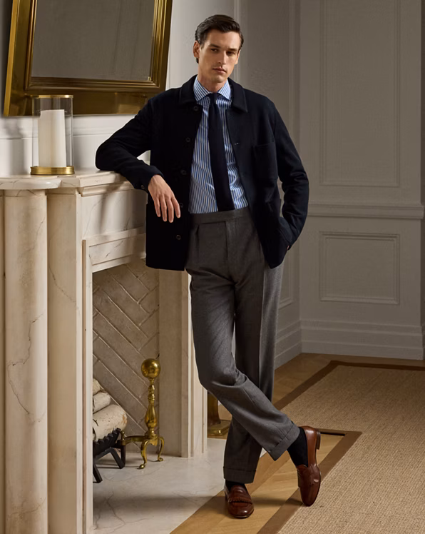 Hand-Tailored Wool-Blend Jacket