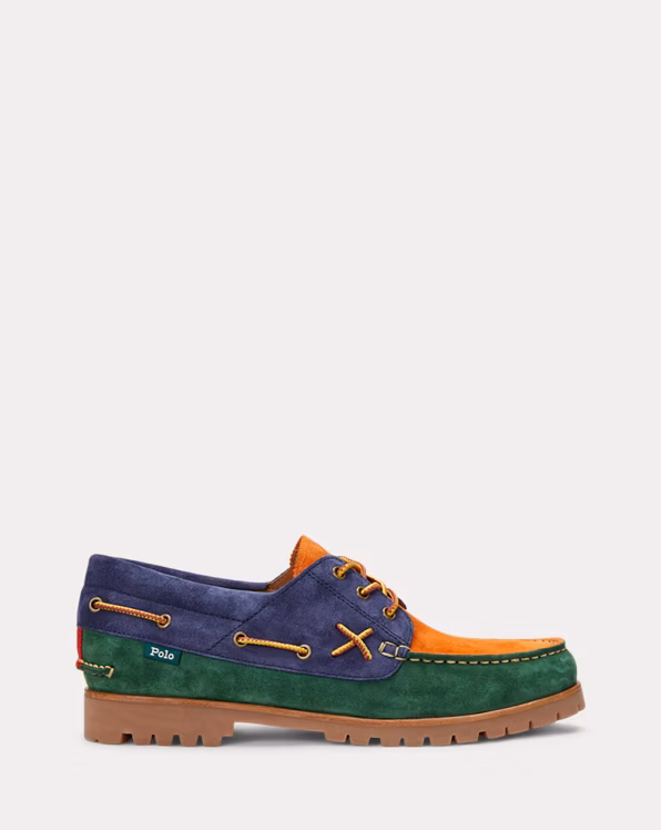 Ranger Colour-Blocked Suede Boat Shoe