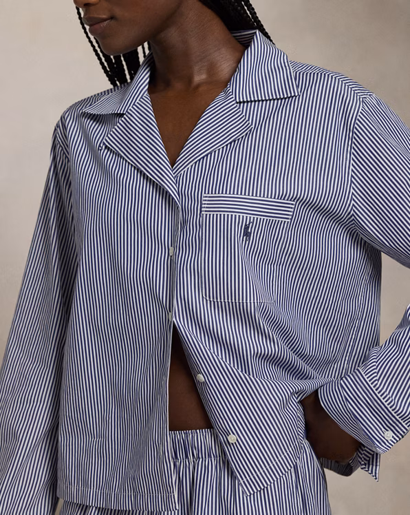 Long-Sleeve Poplin Pyjama Set