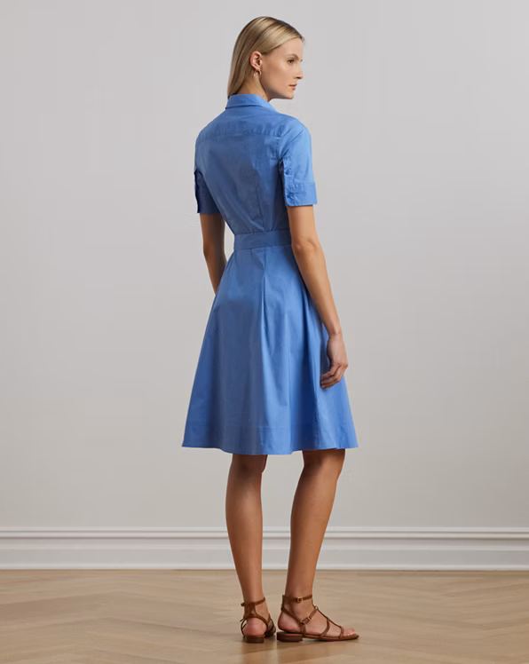 Cotton-Blend Shirtdress
