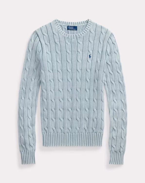 Cable-Knit Cotton Crewneck Jumper