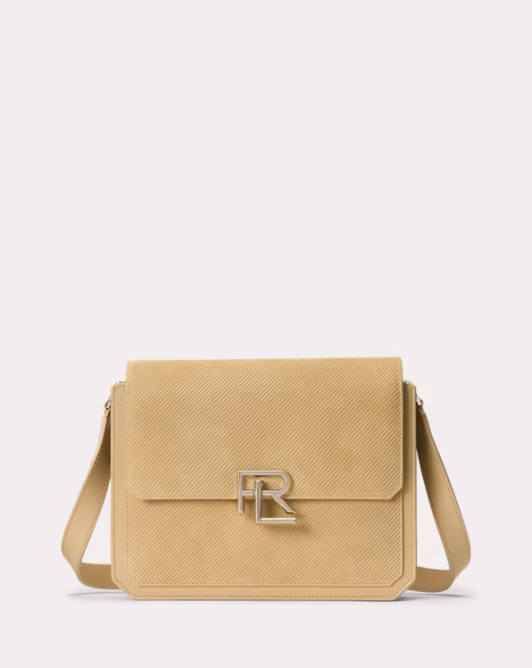 RL 888 Embossed Calf-Suede Crossbody