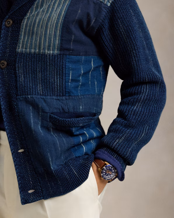 Patchwork Cotton Shawl Cardigan