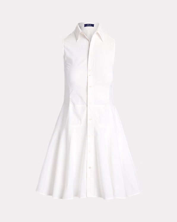 Panelled Sleeveless Shirtdress