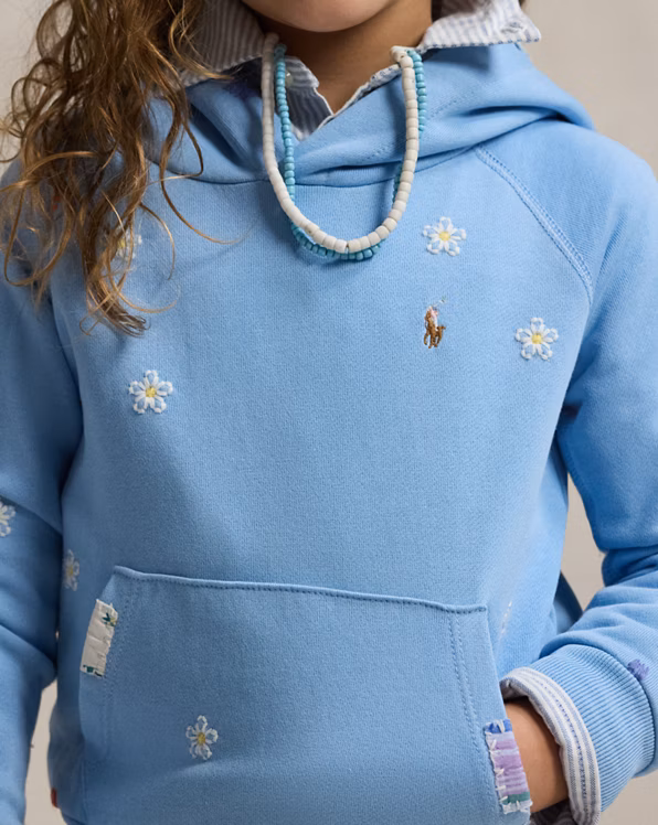 Floral Cotton Terry Hoodie