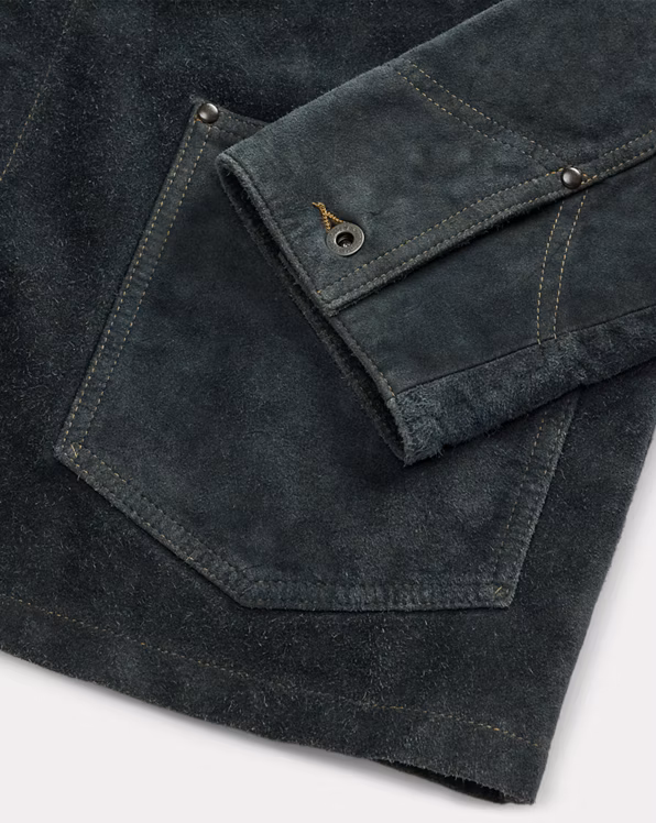 Indigo Roughout Suede Jacket