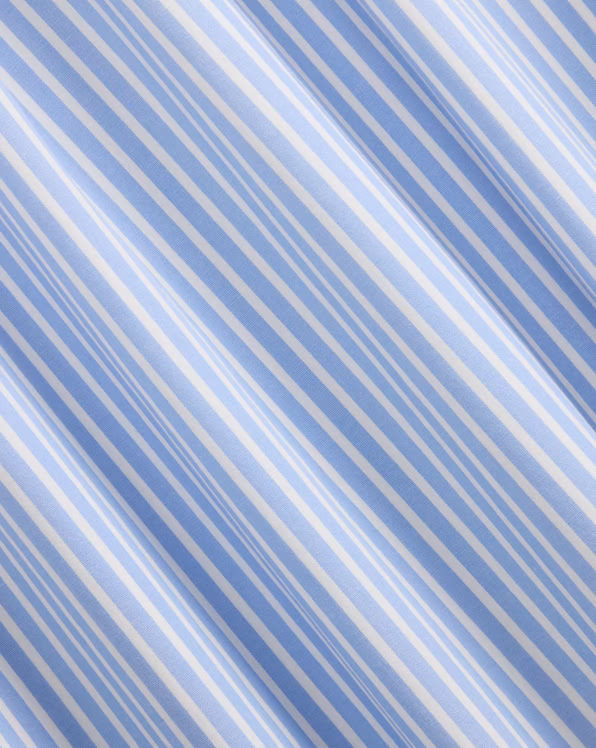 Custom Fit Striped Stretch Poplin Shirt
