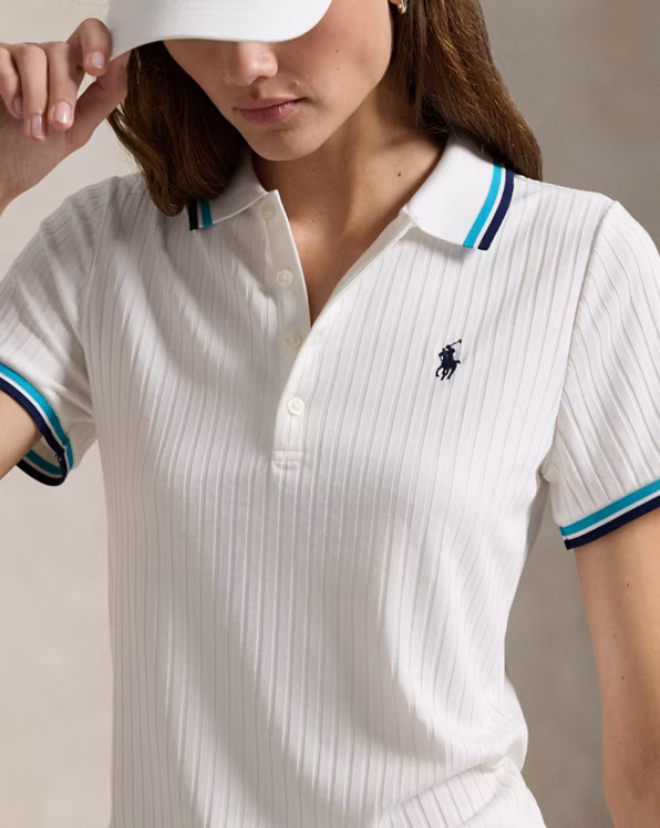 Australian Open Rib-knit Polo Shirt