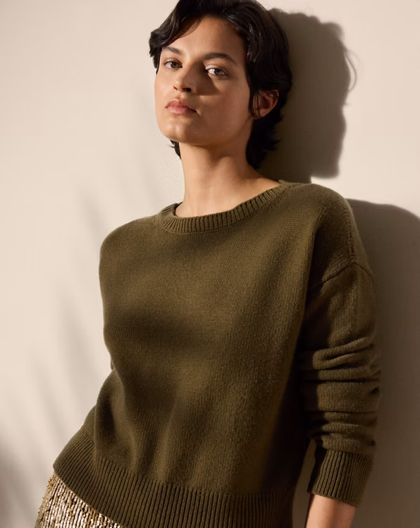 Oversize Cashmere Boatneck Jumper