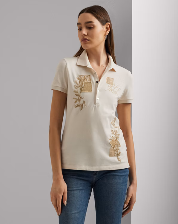 Patchwork piquÃ© Polo Shirt