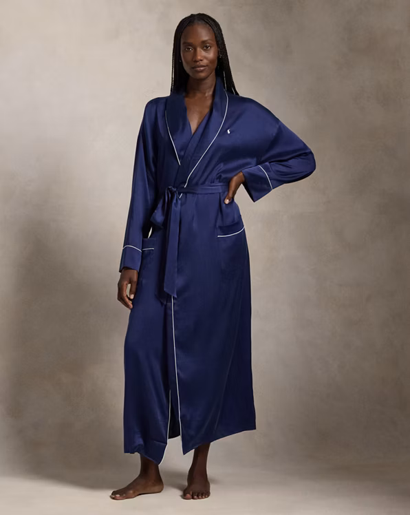 Stretch Silk Bath Robe
