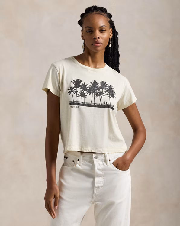 Shrunken Fit Jersey Graphic Tee