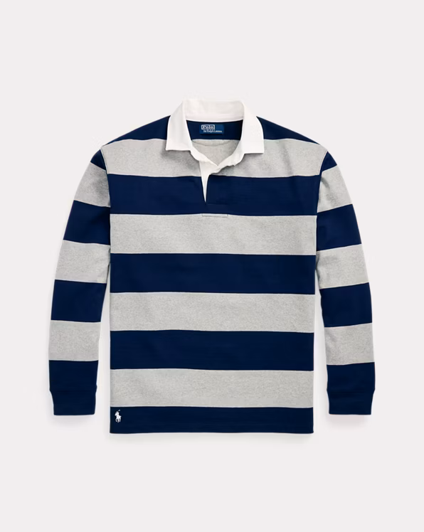Big Fit Striped Jersey Rugby Shirt