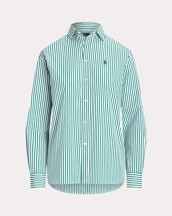 Relaxed Fit Striped Cotton Shirt
