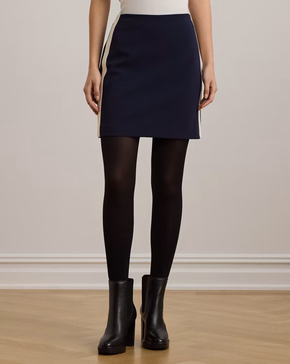 Two-Tone Pencil Miniskirt