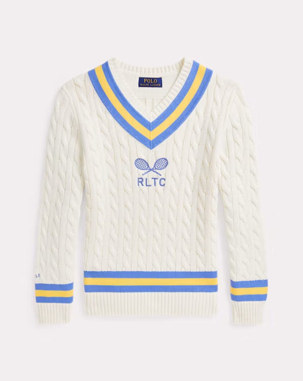 Embroidered Cotton Cricket Jumper