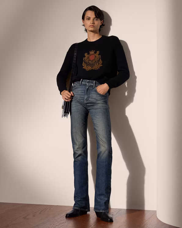 Embroidered Crest Cashmere Jumper