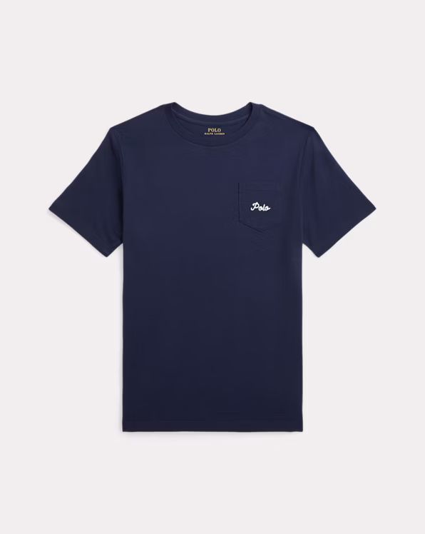 Dog-Print Cotton Jersey Pocket Tee