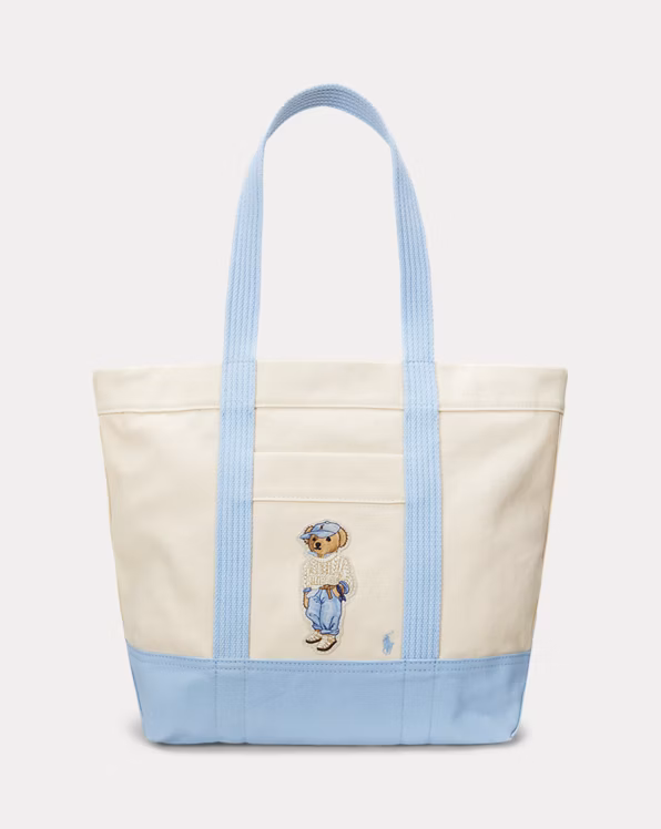 Polo Bear Canvas Medium Tote